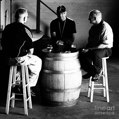 Beer Photos - Three Beers on a Barrel by Robert Yaeger
