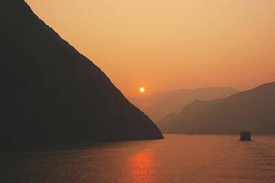 Art History Meets Fashion Royalty Free Images - Three Gorges Sunrise Royalty-Free Image by Ray Devlin