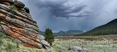 Ring Of Fire Rights Managed Images - Thunderstorm over The Lost Creek Wilderness Royalty-Free Image by Andrew Terrill