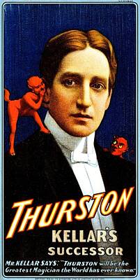 Featured Tapestry Designs - Thurston, Kellars successor, magician poster, 1908 by Vincent Monozlay