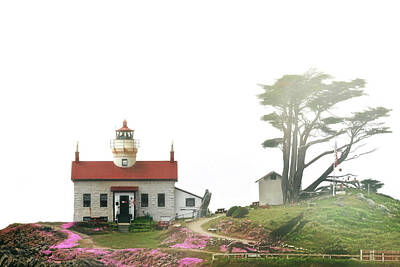 Studio Grafika Patterns Rights Managed Images - Tides of Battery Point Lighthouse - Northern CA Royalty-Free Image by Alexandra Till