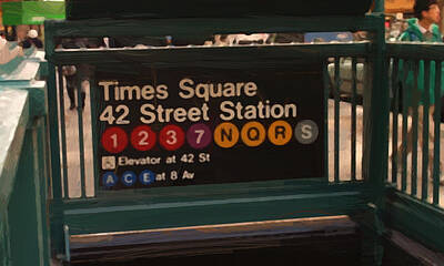 City Scenes Digital Art - Times Square 42 St Station by Afterdarkness