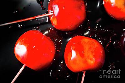 Food And Beverage Photos - Toffee apple splash. Fine art food by Jorgo Photography