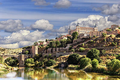 Female Outdoors - Toledo. Majestic stone fortress the Alcazar is visible from any part of the city by George Westermak