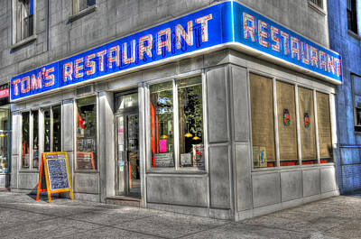 City Scenes Photos - Toms Restaurant of Seinfeld Fame by Randy Aveille
