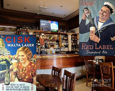 Beer Royalty-Free and Rights-Managed Images - Tonys Bar Sliema by John Chatterley