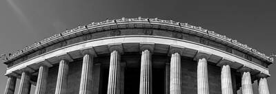 Politicians Royalty Free Images - Top Portion Of A Lincoln Memorial Old Greek Architecture Royalty-Free Image by Alex Grichenko