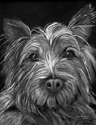 Portraits Paintings - Tosha the Highland Terrier by Portraits By NC