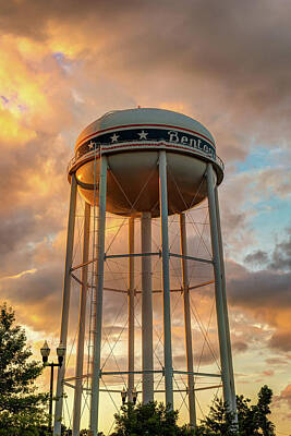 Abstract Airplane Art - Towering Sunset - Bentonville Arkansas USA by Gregory Ballos