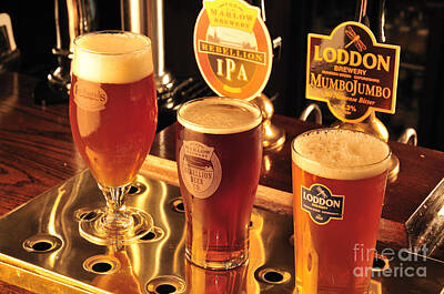 Food And Beverage Royalty-Free and Rights-Managed Images - Traditional English Beers by Andy Smy