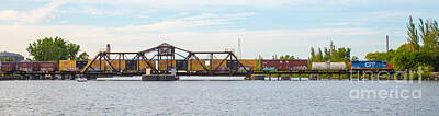 Nikki Vig Rights Managed Images - Train Bridge Over the Fox River Royalty-Free Image by Nikki Vig
