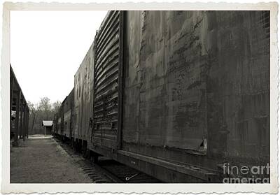 Urban Abstracts - Trains 12 Platinum Border by Jay Mann