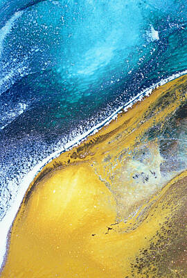Abstract Landscape Mixed Media - Tranquil Beaches by Georgiana Romanovna