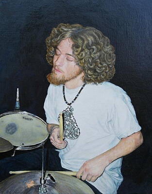 Musician Paintings - Transported by Music by Michele Myers