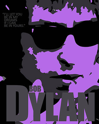 Rock And Roll Mixed Media Rights Managed Images - Tribute to Bob Dylan Royalty-Free Image by Michael Lax