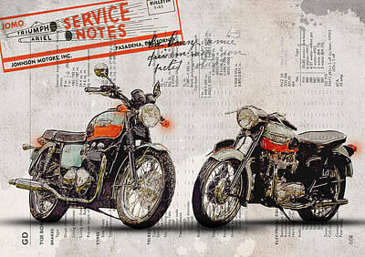 Kitchen Food And Drink Signs - Triumph Bonneville T100 - T120 by Yurdaer Bes