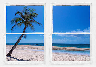 James Bo Insogna Rights Managed Images - Tropical Paradise Whitewash Picture Window View Royalty-Free Image by James BO Insogna