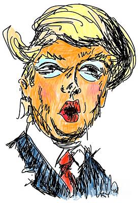 Politicians Digital Art Royalty Free Images - Trump Royalty-Free Image by Robert Yaeger