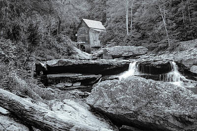 Seascapes Larry Marshall - Tucked Away - Black and White Old Mill Photography by Gregory Ballos