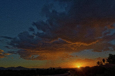 Mark Myhaver Royalty Free Images - Tucson Sunset op14 Royalty-Free Image by Mark Myhaver