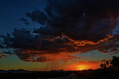 Mark Myhaver Royalty Free Images - Tucson Sunset op60 Royalty-Free Image by Mark Myhaver
