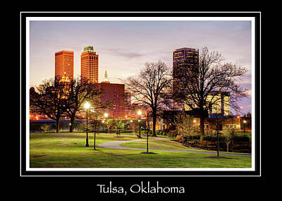Womens Graphic Tees - Tulsa Oklahoma Skyline City Print - Color by Gregory Ballos