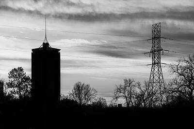 Vintage Chevrolet - Tulsa Silhouettes in Black and White by Gregory Ballos