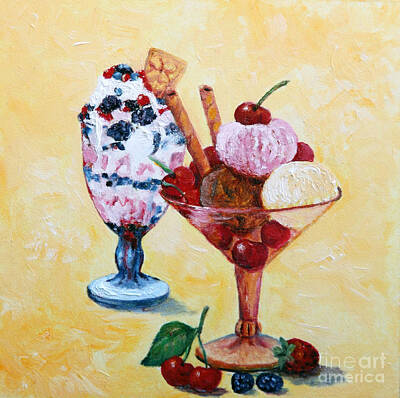 Portraits Paintings - Tutti Frutti II by Portraits By NC