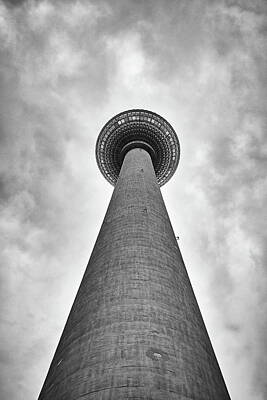 Jouko Lehto Royalty-Free and Rights-Managed Images - TV tower Berlin bw by Jouko Lehto