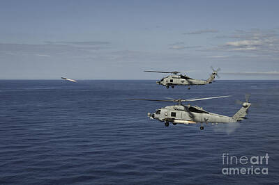 Vintage Pharmacy - Two MH-60R Sea Hawk helicopters by Celestial Images