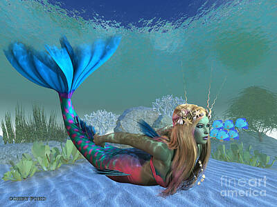 Fantasy Royalty Free Images - Undersea Mermaid Royalty-Free Image by Corey Ford