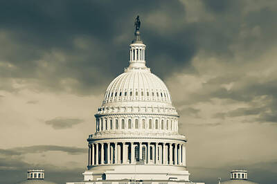 Cities Royalty-Free and Rights-Managed Images - United States Capitol Building - Washington D.C. - Sepia 2 by Gregory Ballos