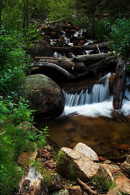Thomas Kinkade - Unnamed Colorado Waterfall by Amanda Kiplinger
