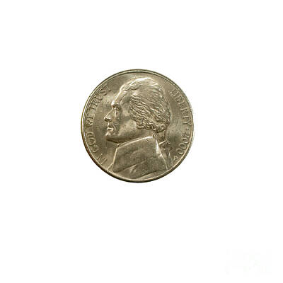 Politicians Photo Royalty Free Images - US one Nickel coin Royalty-Free Image by Ilan Rosen