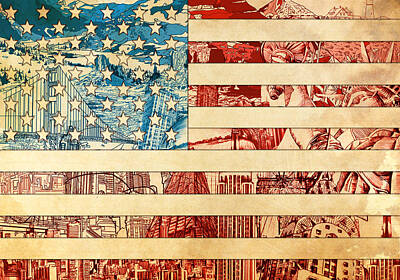 Landmarks Royalty Free Images - Usa flag 2 Royalty-Free Image by Bekim M