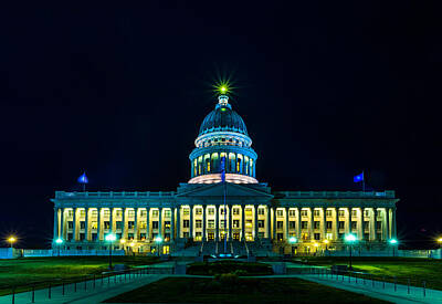 Design Turnpike Books Rights Managed Images - Utah State Capitol lights Royalty-Free Image by TL Mair