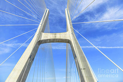 Mellow Yellow Rights Managed Images - Vasco da Gama Bridge Royalty-Free Image by Benny Marty