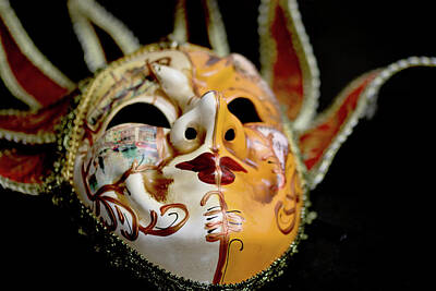 Wine Down Rights Managed Images - Venetian Mask 1 Royalty-Free Image by Steve Purnell