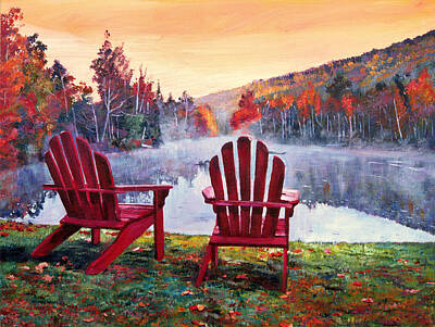 Landscapes Paintings - Vermont Romance by David Lloyd Glover