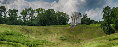 Politicians Photos - Vicksburg National Military Park Panorama - Illinois Memorial by Stephen Stookey