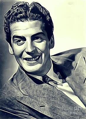 Musicians Digital Art Royalty Free Images - Victor Mature, Actor Royalty-Free Image by Esoterica Art Agency