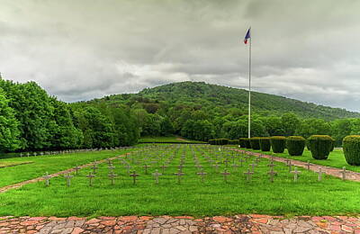 Airplane Paintings Royalty Free Images - Vieil Armand or Hartmannsweiler Kopf cemetery, Vosges mountains, Royalty-Free Image by Elenarts - Elena Duvernay photo