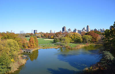 Jazz Mixed Media - View From Central Park NY by Trish Tritz