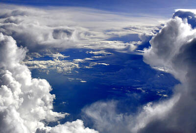 Negative Space Royalty Free Images - View from the clouds Royalty-Free Image by Bliss Of Art