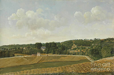 Landscapes Drawings - View of Chatenay by Celestial Images