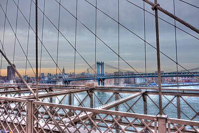 David Bowie - View of the Manhattan Bridge from Brooklyn Bridge by Randy Aveille
