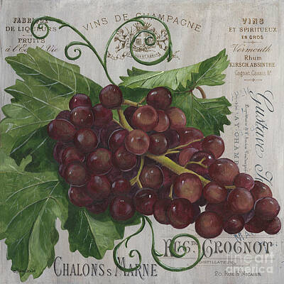 Best Sellers - Wine Paintings - Vins de Champagne by Debbie DeWitt