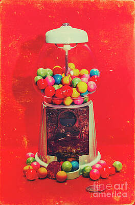 Still Life Royalty-Free and Rights-Managed Images - Vintage candy store gum ball machine by Jorgo Photography