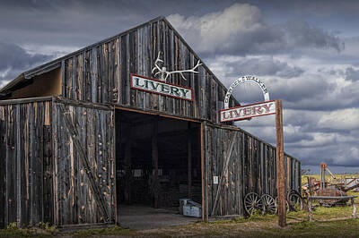 Randall Nyhof Royalty-Free and Rights-Managed Images - Vintage Livery Stable by Randall Nyhof