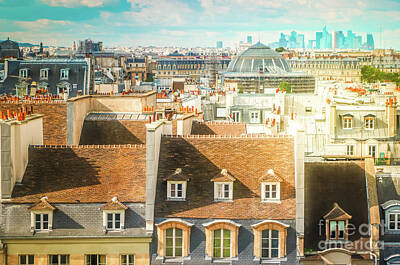 Paris Skyline Photos - Vintage Roofs of Paris by Anastasy Yarmolovich